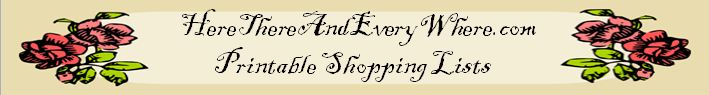 Printable Shopping List